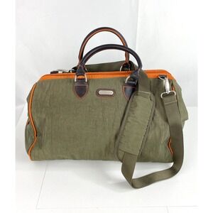 Baggallini Large Travel Satchel Olive Nylon Suitcase Weekender Bag Carry On
